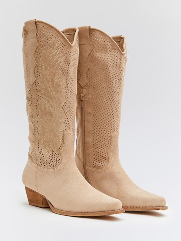 BUONAROTTI Cowboystiefel in Beige