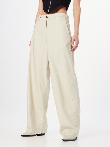 WEEKDAY Loose fit Pants 'Elio' in Beige: front