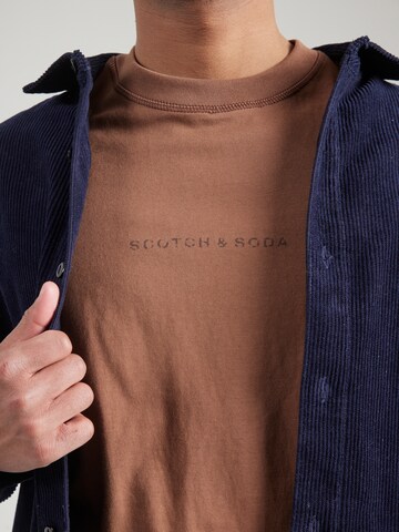 SCOTCH & SODA Футболка 'Seasonal Core' в Коричневый