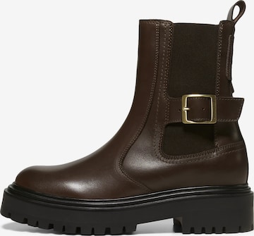 Marc O'Polo Chelsea boots 'Elin 3A' in Bruin: voorkant