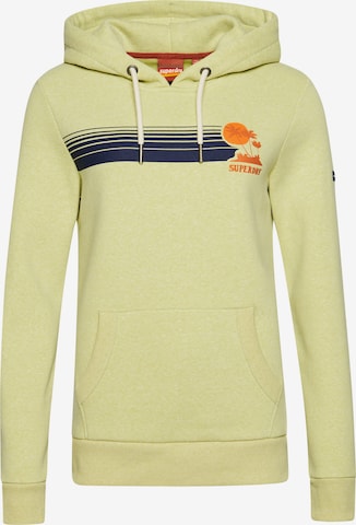 Superdry Athletic Sweatshirt ' Vintage ' in Yellow: front