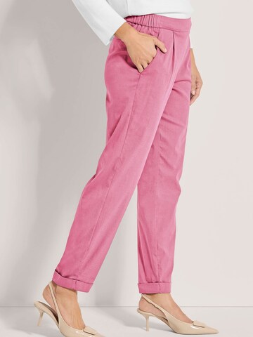 MADELEINE Tapered Bandplooibroek in Roze
