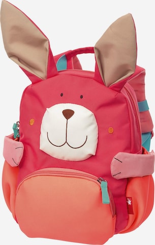 SIGIKID Backpack 'Kindergarten Rucksack fröhliches Tiergesicht, 5,2 Liter' in Pink: front