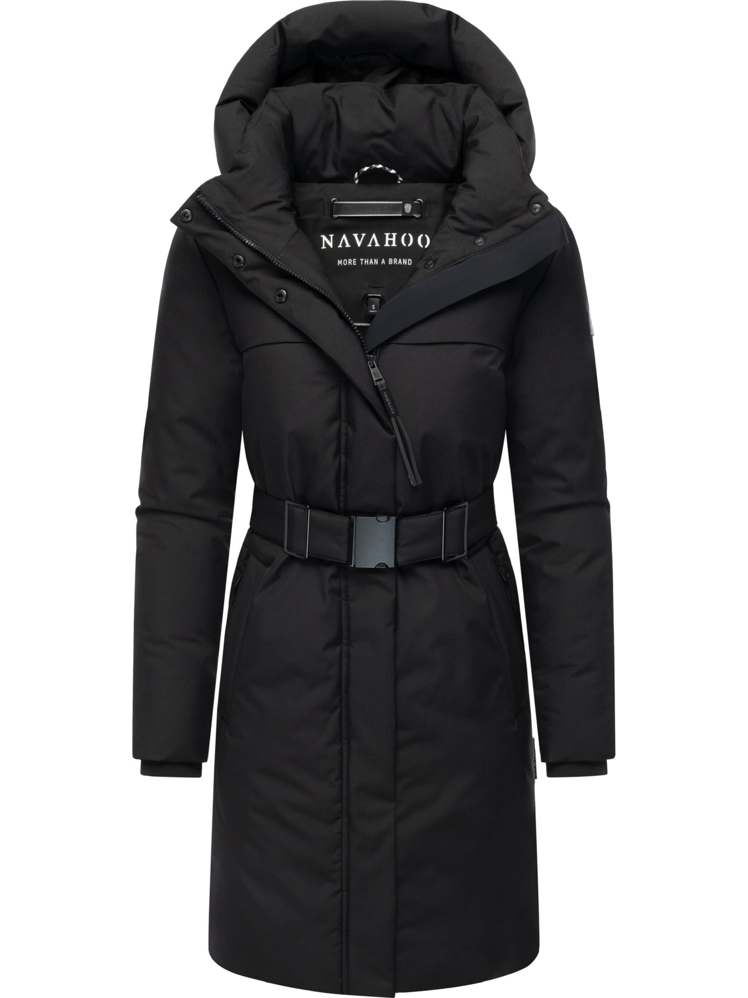 NAVAHOO Wintermantel 'Gipfelspass XIV' in Schwarz