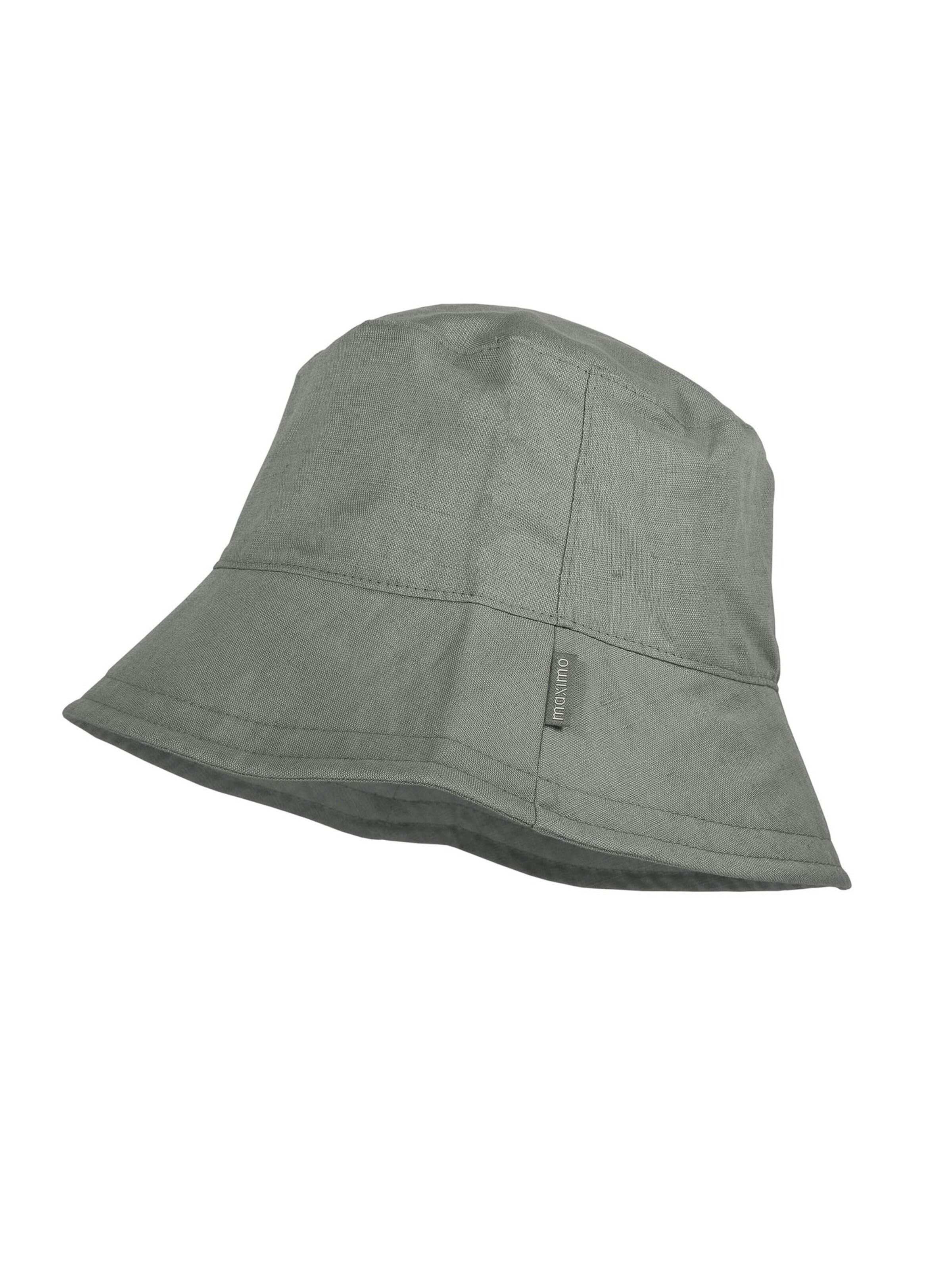 MAXIMO Hat 'GOTS MINI-Hut,Leinenoptik, uni Futter, UV 50' in Green: front