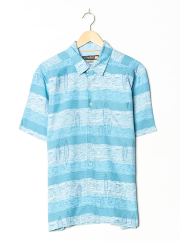 Quicksilver Button Up Shirt in M-L in Blue: front