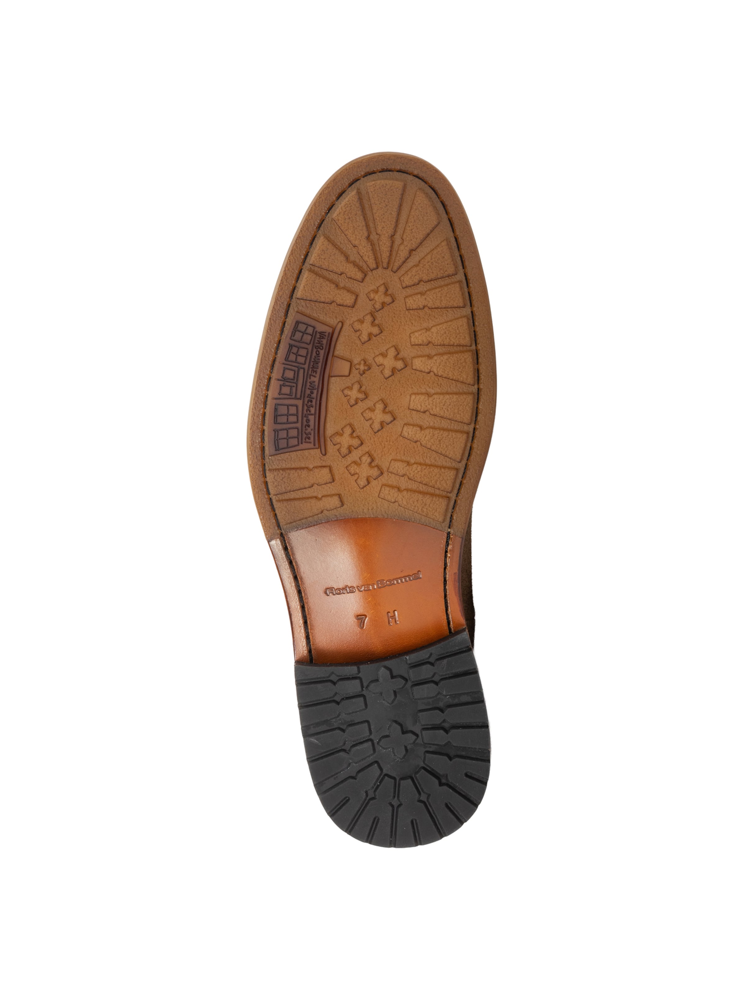 Floris van Bommel Chelsea boots 'De Normer 02' in Bruin