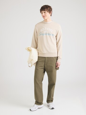 JACK & JONES Collegepaita 'JWHMilo' värissä beige