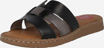 JANA Mules in Black: front