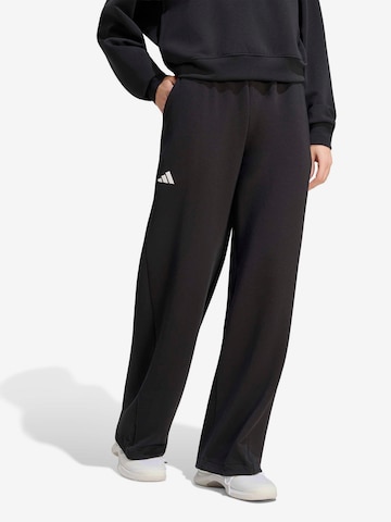 juoda ADIDAS PERFORMANCE Laisvas Sportinės kelnės 'COVER UP': priekis