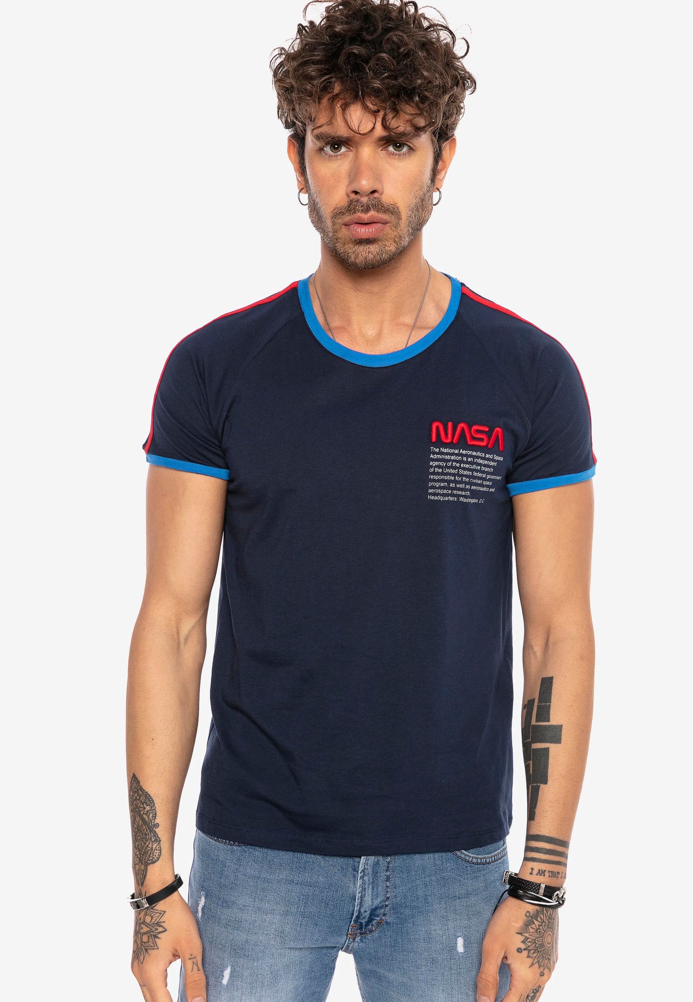 Männer Shirts Redbridge T-Shirt 'Mesa' in Dunkelblau - BM84235 Männer Shirts Redbridge T-Shirt 'Mesa' in Dunkelblau - BM84235