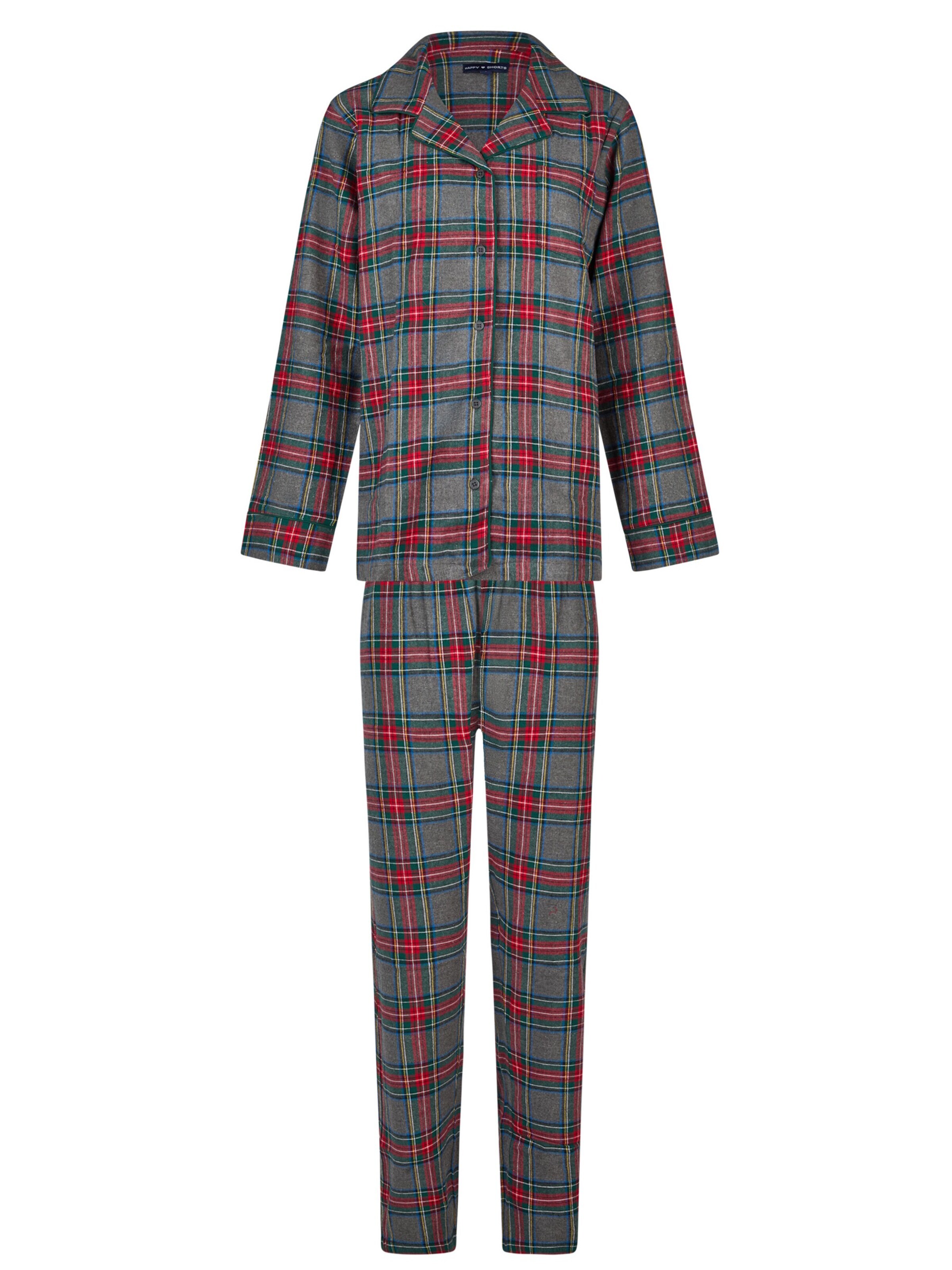 Happy Shorts Pyjama 'Christmas' in Grijs: voorkant