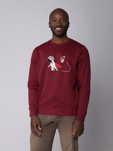 Watapparel Sweatshirt ' Superastronaut ' in Rood: voorkant