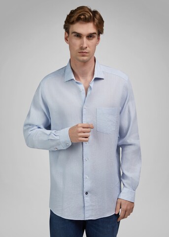 HECHTER PARIS Regular fit Zakelijk overhemd in Blauw: voorkant