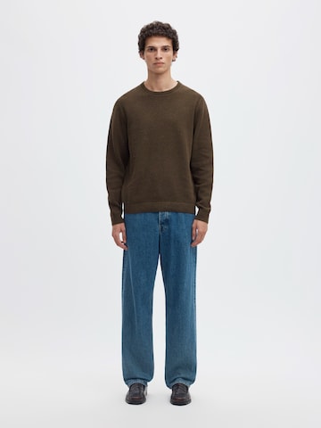 Pull-over 'SLHROSS' SELECTED en marron