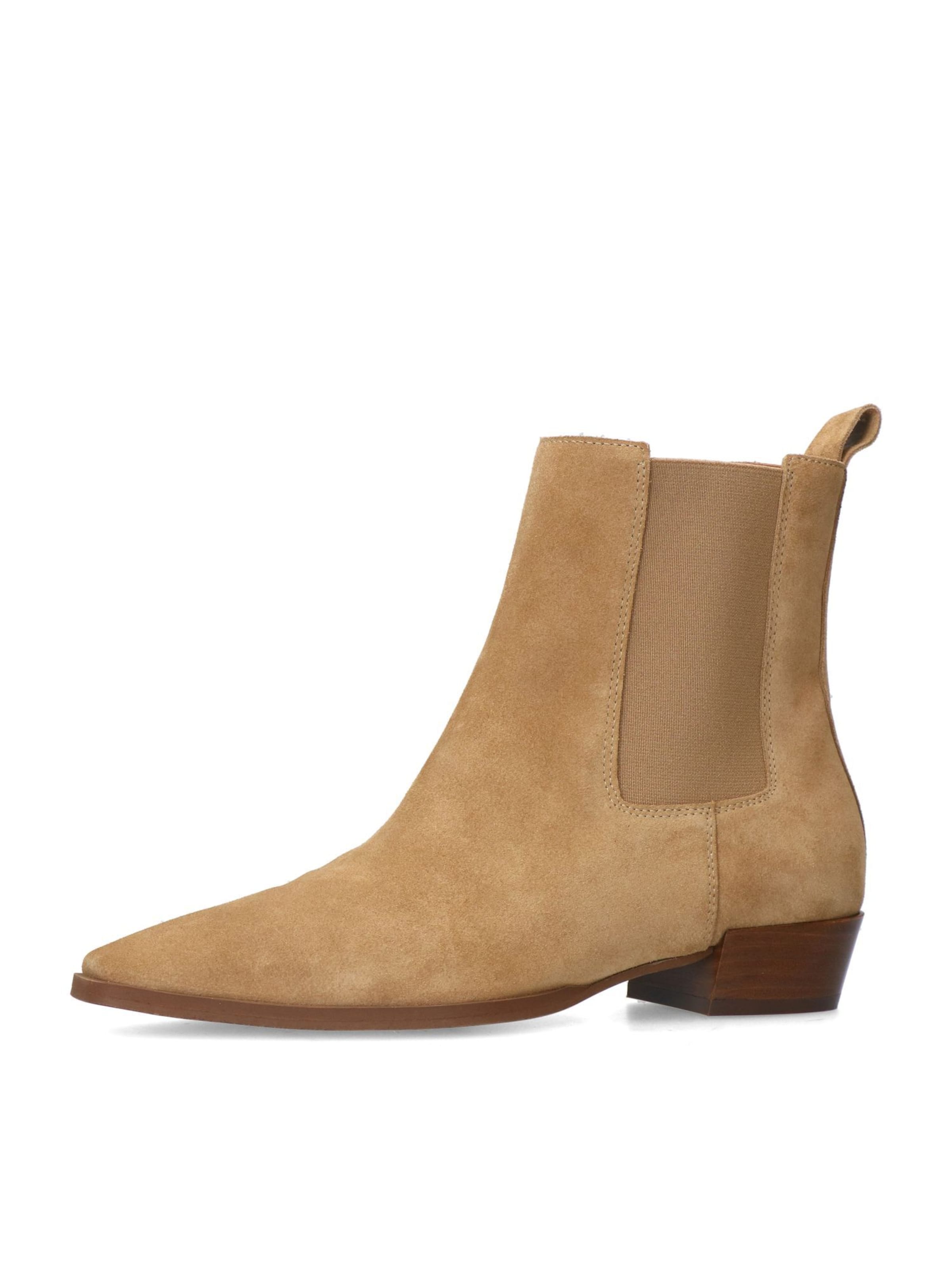 MANFIELD Chelsea Boots en camel, Vue avec produit