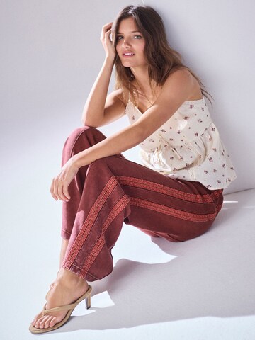 Next Wide leg Broek in Rood