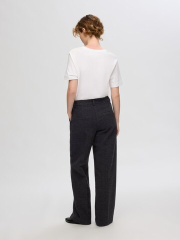 Wide Leg Pantalon à plis SELECTED en gris