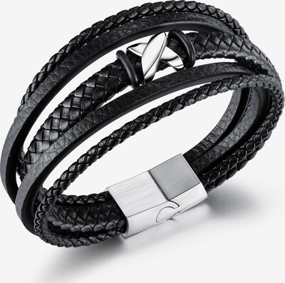 FIRETTI Armband in schwarz / silber, Produktansicht