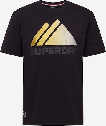 Superdry T-Shirt 'MOUNTAIN' in Schwarz: front
