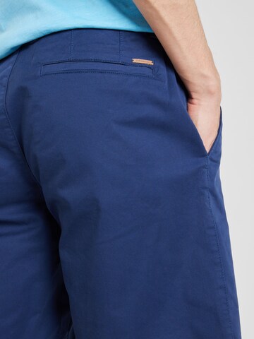 Springfield Normální Chino kalhoty 'RECONSIDER' – modrá