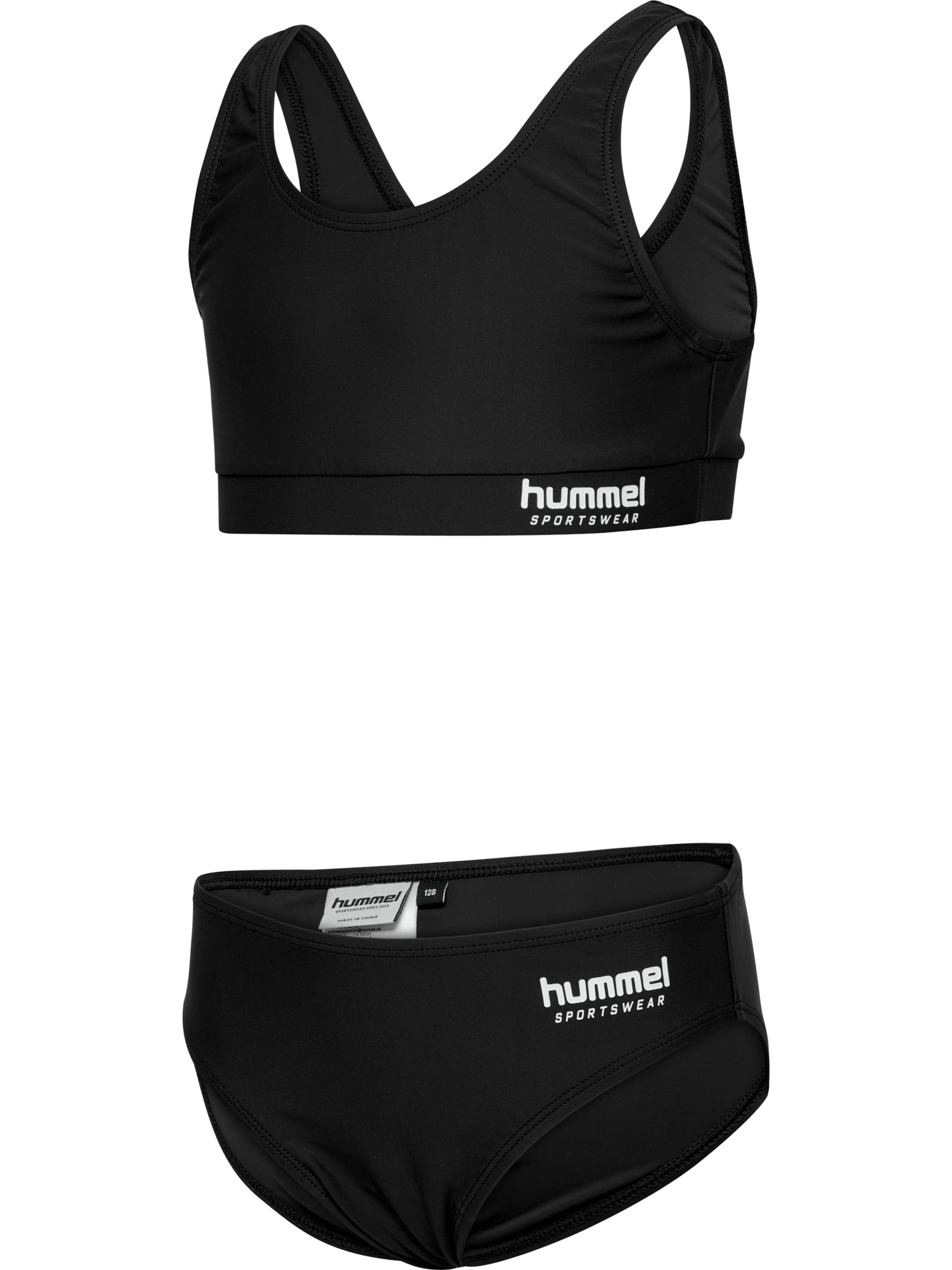 Hummel Bustier Bikini 'JR Solid' in Zwart