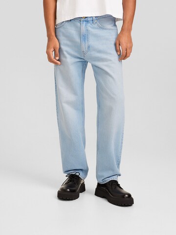 Bershka Regular Jeans in Blauw: voorkant