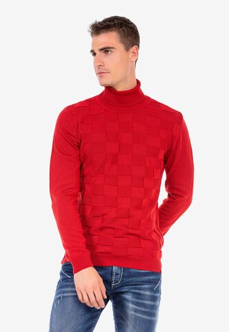 CIPO & BAXX Rollkragenpullover in Rot