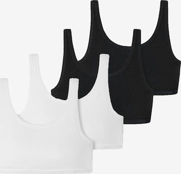 SCHIESSER - Sujetador ' Basic Kids ' en negro: frente