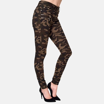 Skinny Jeans di Elara in verde