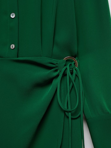 MANGO Košeľové šaty 'Bela' - Zelená