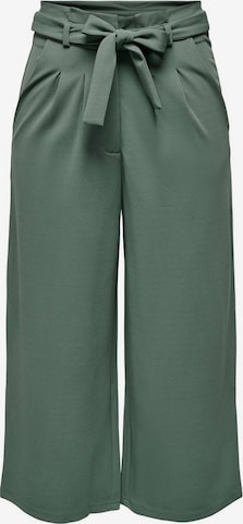 JDY Pleat-Front Pants in Green: front