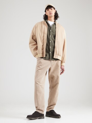 Only & Sons Slim fit Button Up Shirt 'Caiden' in Green