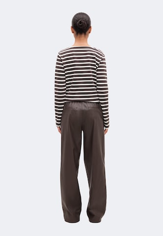 OBJECT Wide leg Broek 'OBJLISA BELLE' in Bruin
