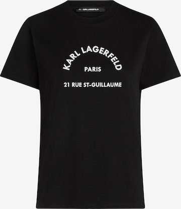 T-shirt 'Rue St-Guillaume' Karl Lagerfeld en noir : devant