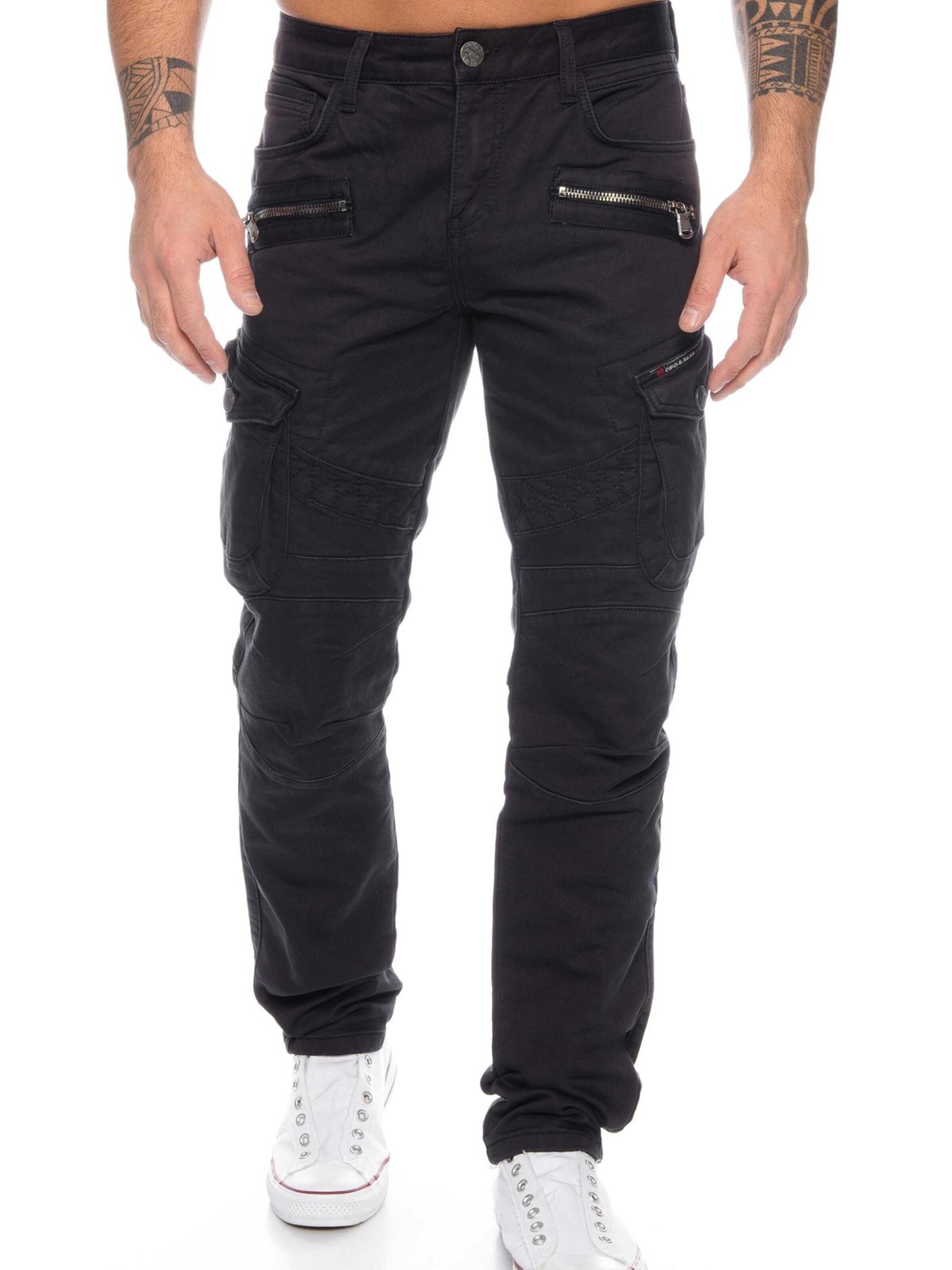 CIPO & BAXX Regular Jeans 'BJ424' in Black: front