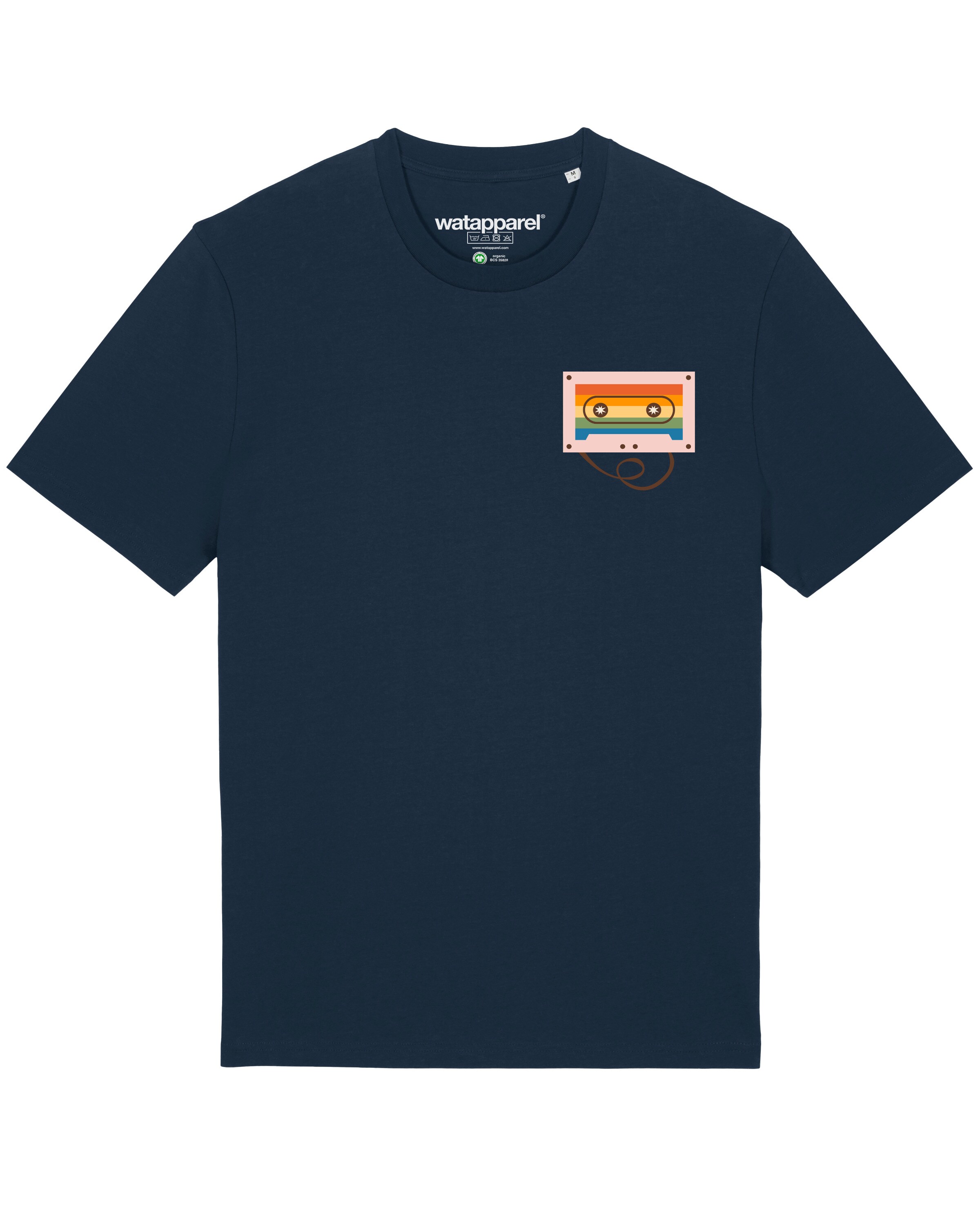 Watapparel Shirt 'Rainbow Cassette' in Blau: Vorderseite