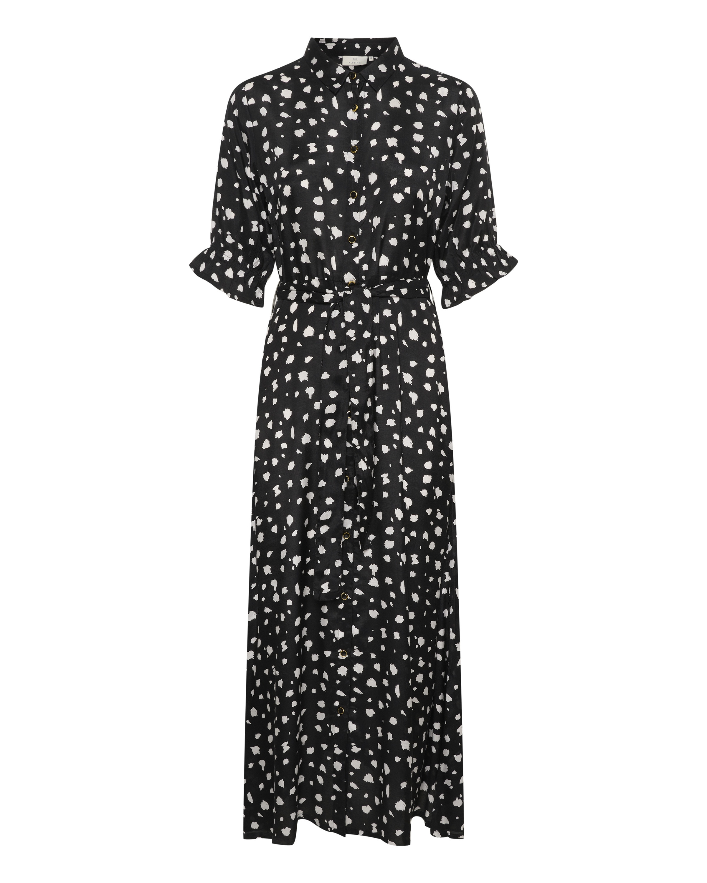 Kaffe Blousejurk 'Velana' in Zwart: voorkant