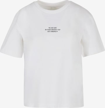 Miss Tee Tričko 'Too Frozen' – bílá: přední strana