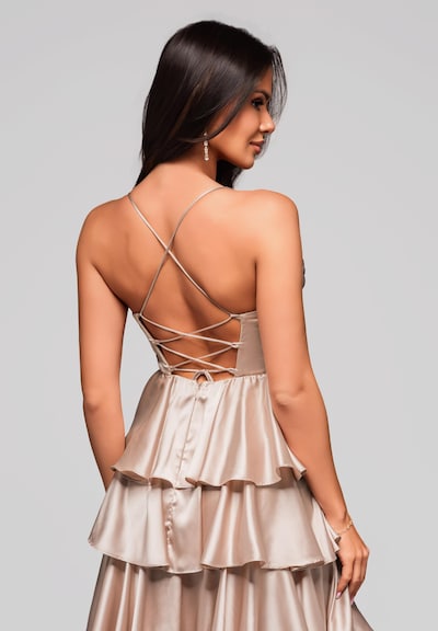 Ombre Avondjurk in de kleur Beige, Productweergave