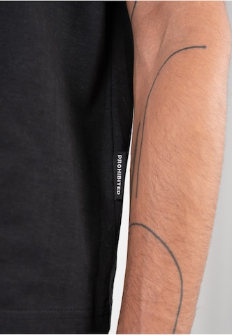 Prohibited - Camiseta 'Leaf' en negro