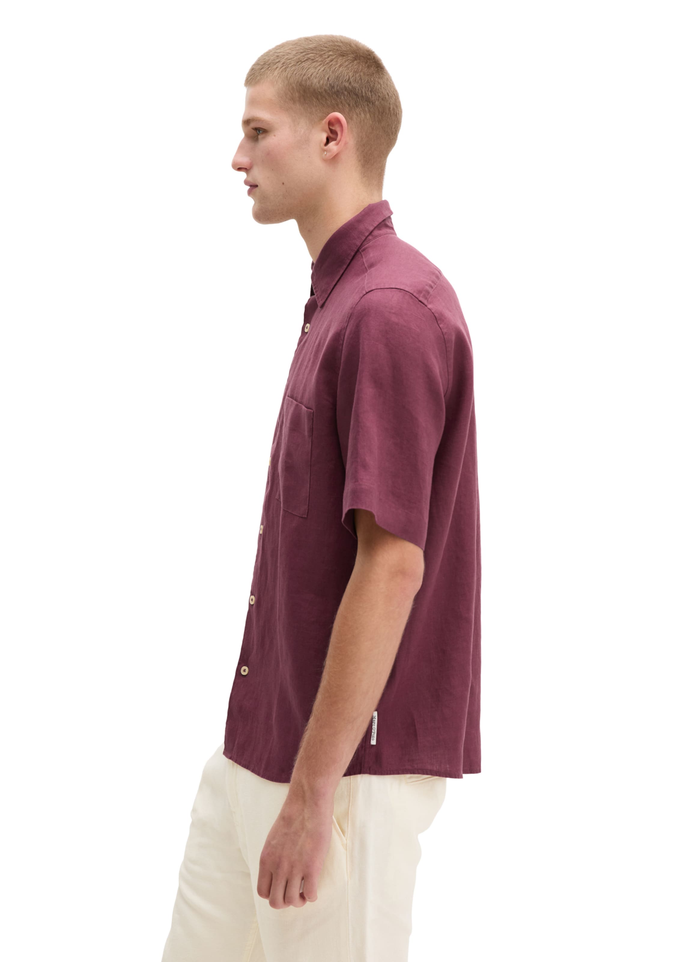 Fit confort Chemise Marc O'Polo en rouge