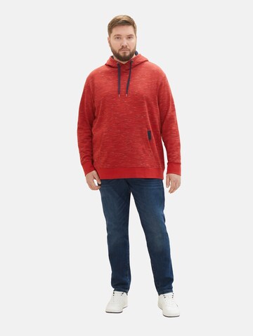 TOM TAILOR Men + Sweatshirt in Red