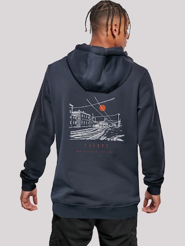 Sweat-shirt 'Escape Discover the World Town Train Station' F4NT4STIC en bleu