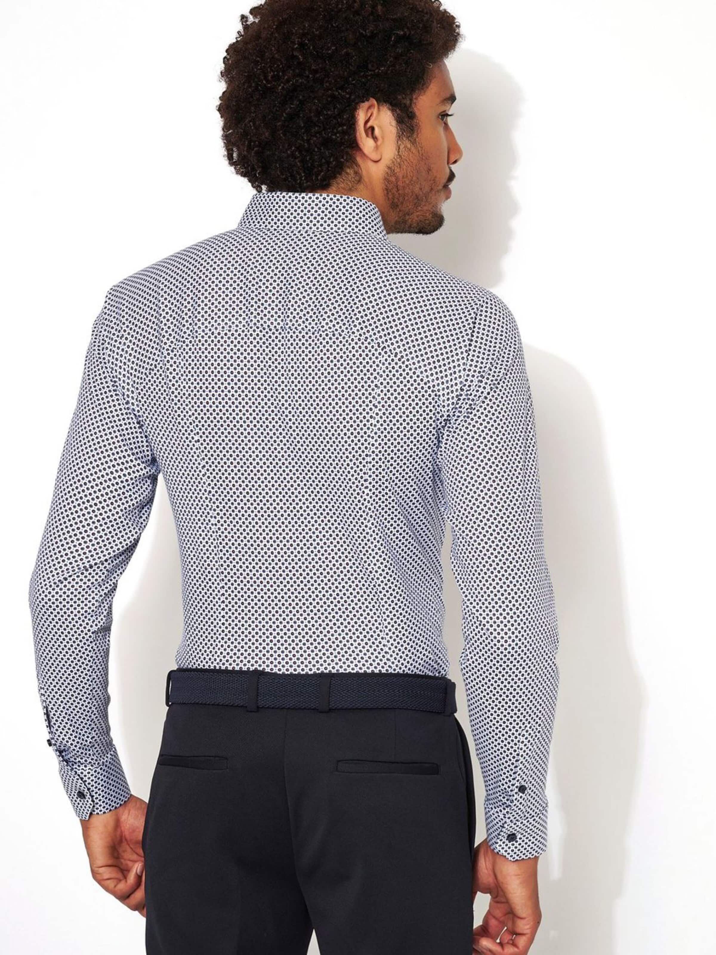 DESOTO Slim fit Overhemd in Blauw