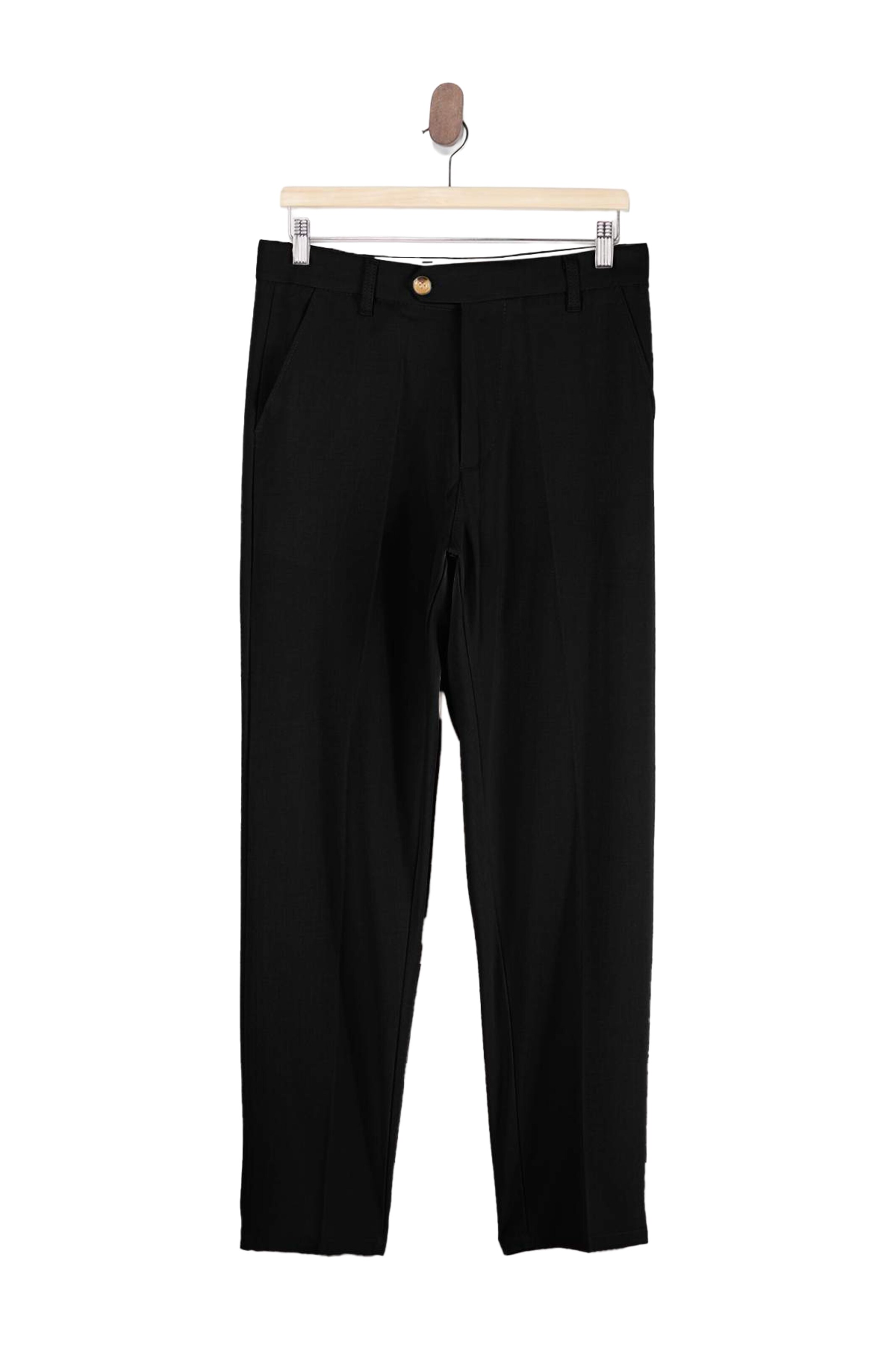 Pantaloni cu dungă pe 44 Trendyol pe negru, Vizualizare produs
