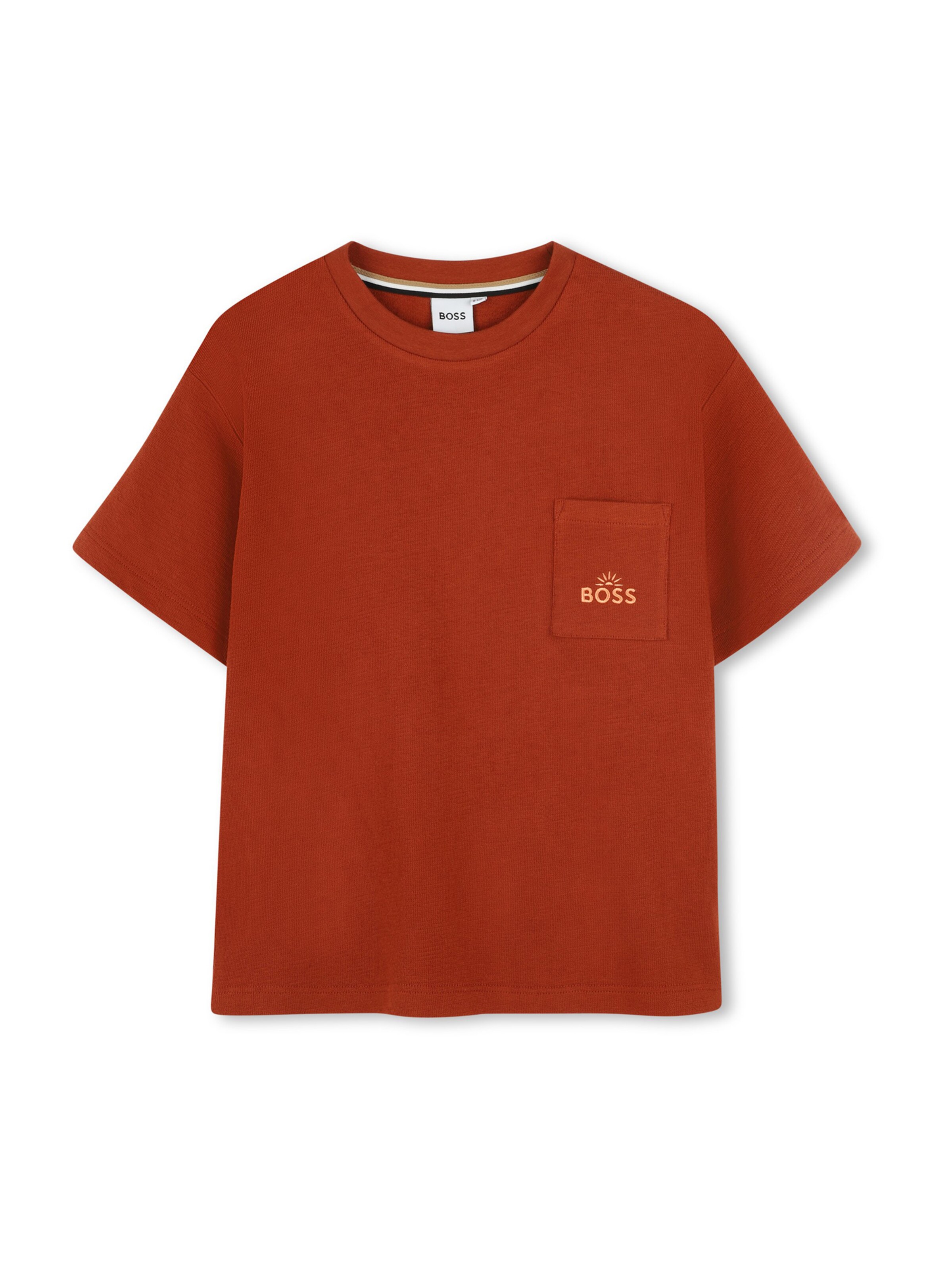 BOSS Тениска в кафяво: отпред