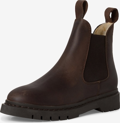 TAMARIS Chelsea boots i mörkbrun / svart, Produktvy