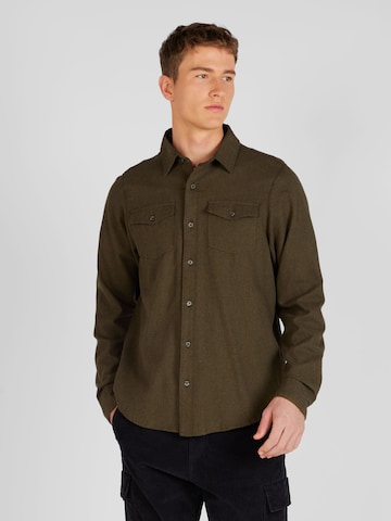 Coupe regular Chemise BURTON MENSWEAR LONDON en vert : devant