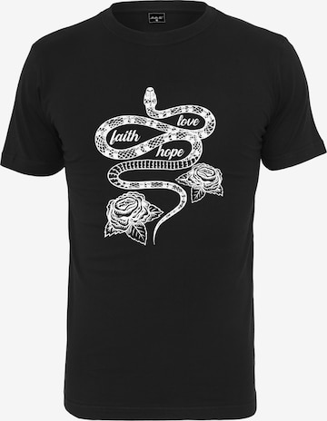 MT Men Shirt 'Snake Love Faith Hope' in Black: front
